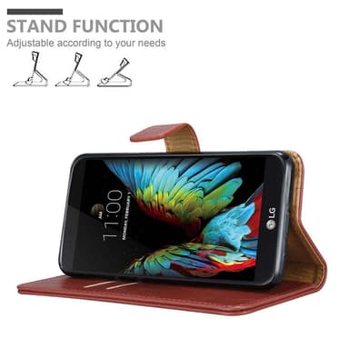 LG K10 2016 Suojakuori Lompakkokotelo (Punainen)
