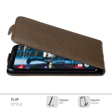 Google PIXEL 2 XL Suojakuori Lompakkokotelo (Ruskea)