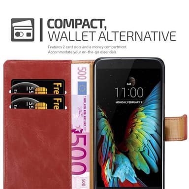 LG K10 2016 Suojakuori Lompakkokotelo (Punainen)