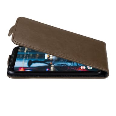 Google PIXEL 2 XL Suojakuori Lompakkokotelo (Ruskea)