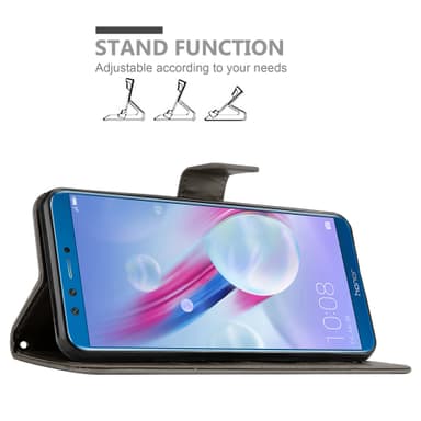 Honor 9 LITE Suojakuori Lompakkokotelo (harmaa)