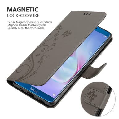 Honor 9 LITE Suojakuori Lompakkokotelo (harmaa)