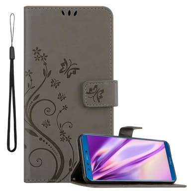 Honor 9 LITE Suojakuori Lompakkokotelo (harmaa)