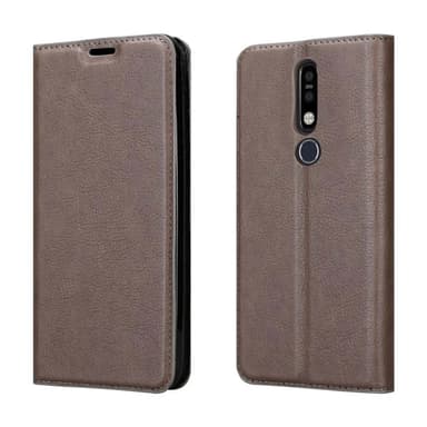 Nokia 8.1 Suojakuori Lompakkokotelo (Ruskea)
