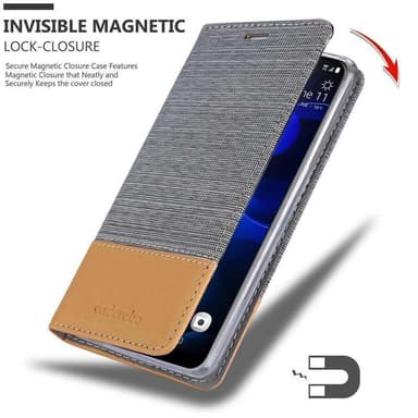 HTC Desire 19 PLUS Suojakuori Lompakkokotelo (harmaa)