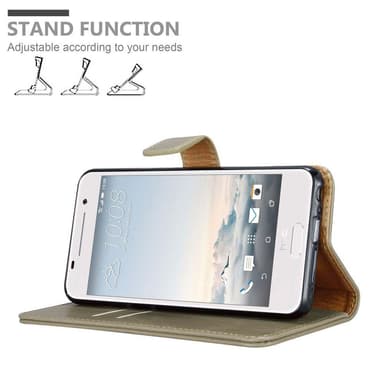 HTC ONE A9 Suojakuori Lompakkokotelo (Ruskea)