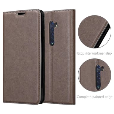 Oppo Reno2 Z Suojakuori Lompakkokotelo (Ruskea)