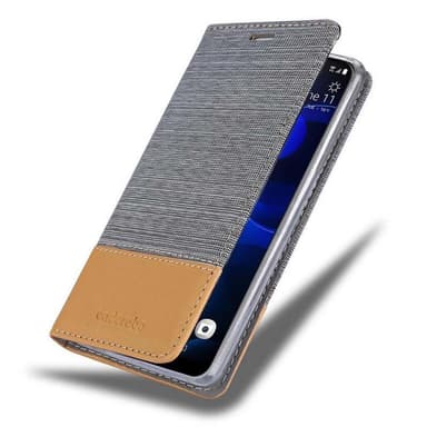HTC Desire 19 PLUS Suojakuori Lompakkokotelo (harmaa)