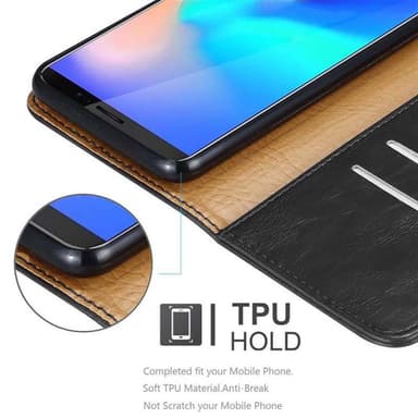 Cubot J3 PRO Suojakuori Lompakkokotelo (Musta)