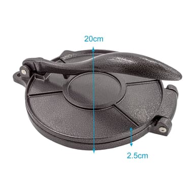 Tortilla Press Empanada valmistettu raudasta (musta)