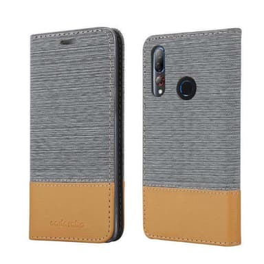 HTC Desire 19 PLUS Suojakuori Lompakkokotelo (harmaa)