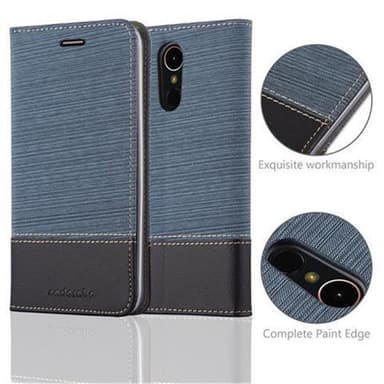 LG K10 2017 Suojakuori Lompakkokotelo (Sininen)