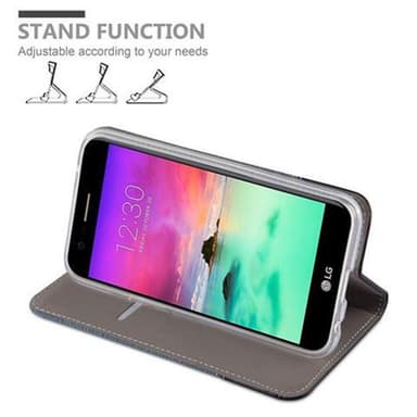 LG K10 2017 Suojakuori Lompakkokotelo (Sininen)