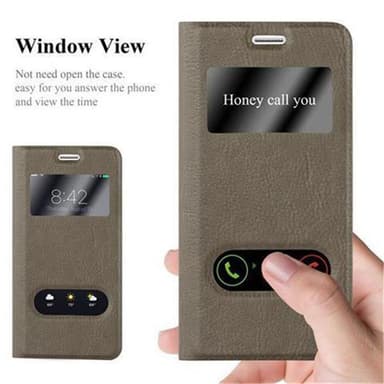 Lompakkokotelo Samsung Galaxy S5 / S5 NEO Case (Ruskea)