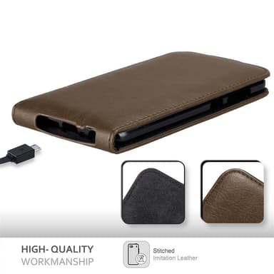 HTC ONE A9 Suojakuori Lompakkokotelo (Ruskea)