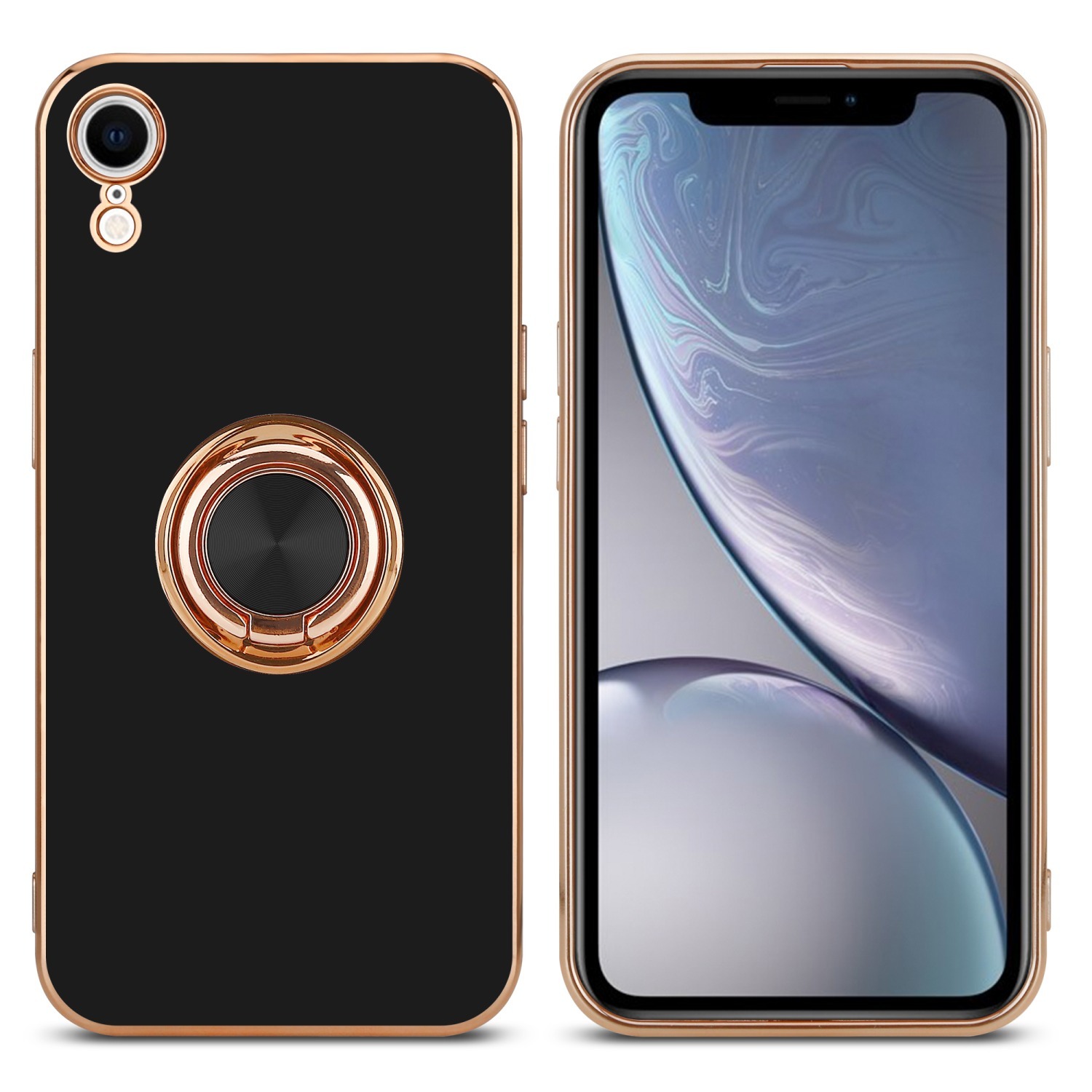 iPhone XR Suojakuori Kotelo (Musta)