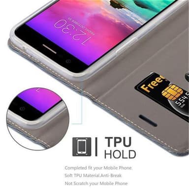 LG K10 2017 Suojakuori Lompakkokotelo (Sininen)
