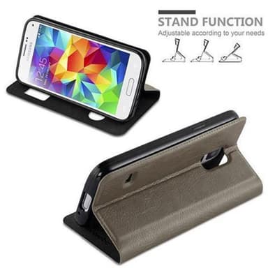 Lompakkokotelo Samsung Galaxy S5 / S5 NEO Case (Ruskea)
