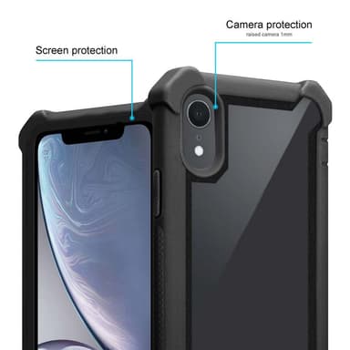 iPhone XR Suojakuori Kotelo (Musta)