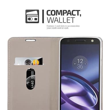 Motorola MOTO Z Suojakuori Lompakkokotelo (harmaa)