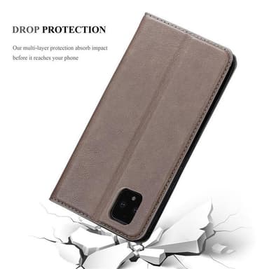 Google PIXEL 4 XL Suojakuori Lompakkokotelo (Ruskea)