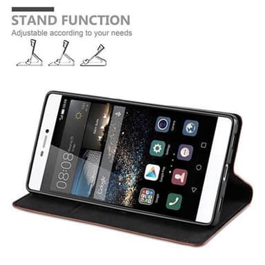Huawei P8 Suojakuori Lompakkokotelo (Ruskea)