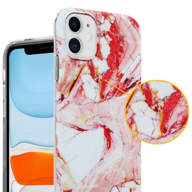 iPhone 11 Suojakuori Lompakkokotelo (Vaaleanpunainen)