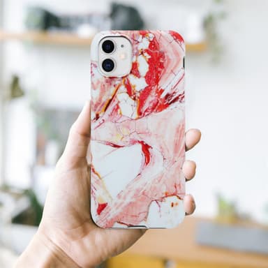 iPhone 11 Suojakuori Lompakkokotelo (Vaaleanpunainen)
