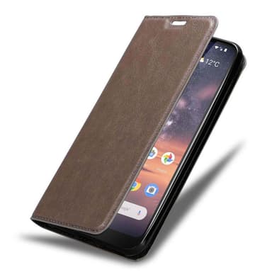 Nokia 3.2 Suojakuori Lompakkokotelo (Ruskea)