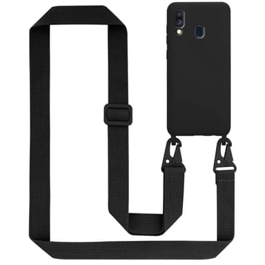 Suojakuori Samsung Galaxy A40 Kotelo Ketju (Musta)