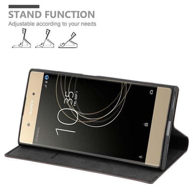 Sony Xperia XA1 PLUS Suojakuori Lompakkokotelo (Ruskea)