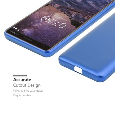 Nokia 7 PLUS Suojakuori Kotelo (Sininen)