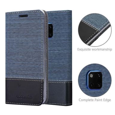 Huawei MATE 20 PRO Suojakuori Lompakkokotelo (Sininen)