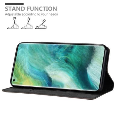 Oppo FIND X2 Suojakuori Lompakkokotelo (Ruskea)