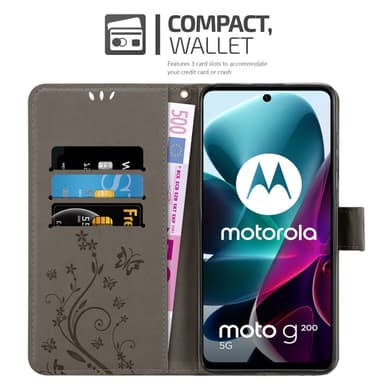 Motorola MOTO G200 5G Suojakuori Lompakkokotelo