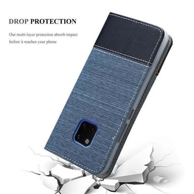 Huawei MATE 20 PRO Suojakuori Lompakkokotelo (Sininen)