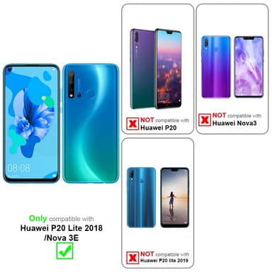 Huawei P20 LITE 2018 / NOVA 3E 3x Näytönsuoja Karkaistu