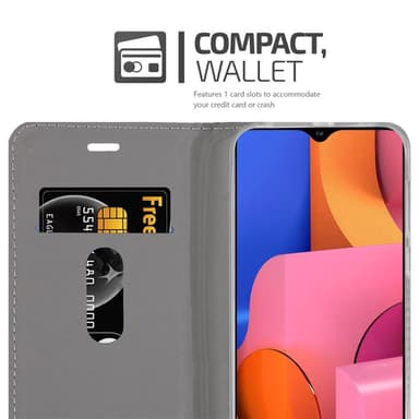 Samsung Galaxy A21 Suojakuori Lompakkokotelo (Sininen)