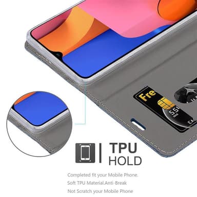 Samsung Galaxy A21 Suojakuori Lompakkokotelo (Sininen)