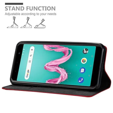 WIKO LENNY 5 Suojakuori Lompakkokotelo (Punainen)