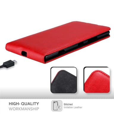 Nokia Lumia 1520 Suojakuori Lompakkokotelo (Punainen)