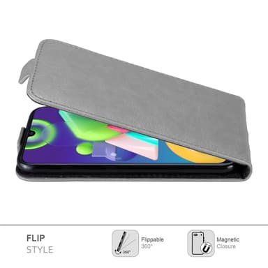 Samsung Galaxy M31 Suojakuori Lompakkokotelo (harmaa)