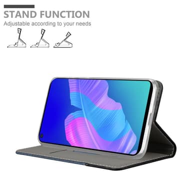 Huawei P40 LITE E Suojakuori Lompakkokotelo (Sininen)
