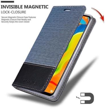 Huawei P30 LITE Suojakuori Lompakkokotelo (Sininen)