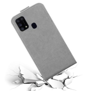 Samsung Galaxy M31 Suojakuori Lompakkokotelo (harmaa)