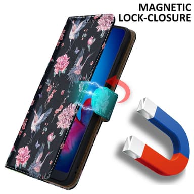 Huawei P20 Suojakuori Lompakkokotelo (Musta)