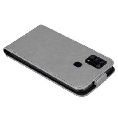 Samsung Galaxy M31 Suojakuori Lompakkokotelo (harmaa)