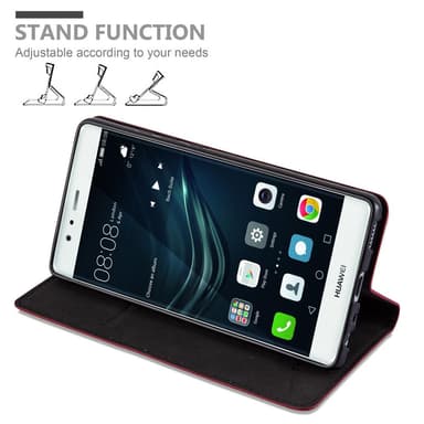 Huawei P9 Suojakuori Lompakkokotelo (Punainen)