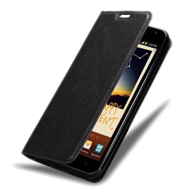 Samsung Galaxy NOTE 1 Suojakuori Lompakkokotelo (Musta)