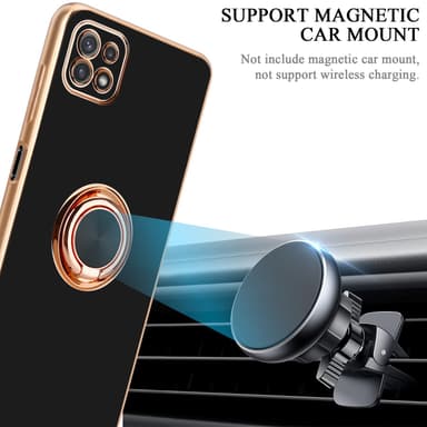 Samsung Galaxy A22 5G Suojakuori Kotelo (Musta)